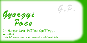 gyorgyi pocs business card